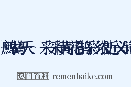 鹧鸪天·采采黄花鹄彩浓近义词是什么意思的图片